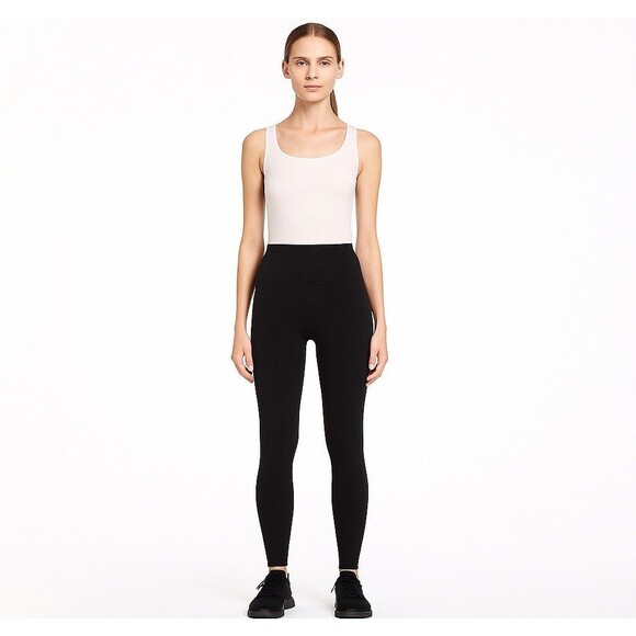Spanx Women's Large Look at Me Now Leggings NWT Very Black 20346R Ecocare - Picture 1 of 12